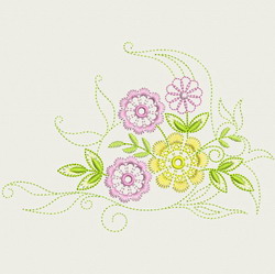 Vintage Flower 02 (Lg) machine embroidery designs