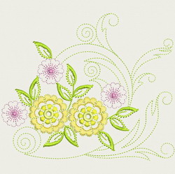 Vintage Flower 03 (Lg) machine embroidery designs