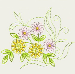 Vintage Flower 04 (Sm) machine embroidery designs