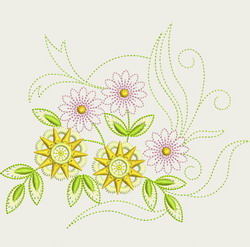 Vintage Flower 04 (Lg) machine embroidery designs