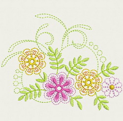 Vintage Flower 05 (Sm) machine embroidery designs