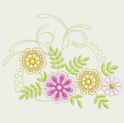 Vintage Flower 05 (Md) machine embroidery designs