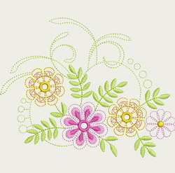 Vintage Flower 05 (Lg) machine embroidery designs