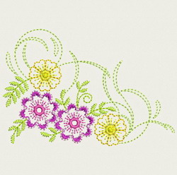 Vintage Flower 06 (Sm) machine embroidery designs