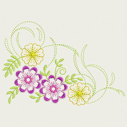 Vintage Flower 06 (Md) machine embroidery designs