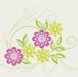 Vintage Flower 07 (Lg) machine embroidery designs