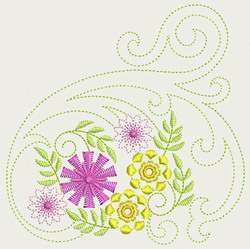 Vintage Flower 08 (Md) machine embroidery designs