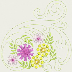 Vintage Flower 08 (Lg) machine embroidery designs