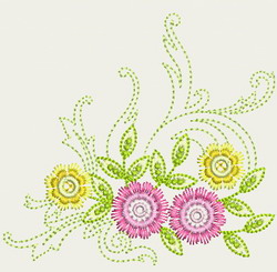 Vintage Flower 09 (Sm) machine embroidery designs