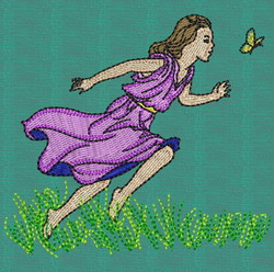Playful Girl 06 machine embroidery designs