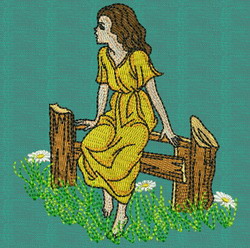 Playful Girl 09 machine embroidery designs