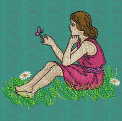 Playful Girl 10 machine embroidery designs