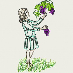 Vintage Playful Girl 07(Lg) machine embroidery designs