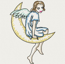 Vintage Angel Girl 02(Sm) machine embroidery designs