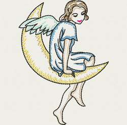 Vintage Angel Girl 02(Md) machine embroidery designs