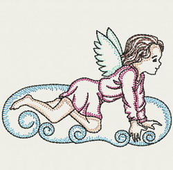 Vintage Angel Girl 05(Sm) machine embroidery designs