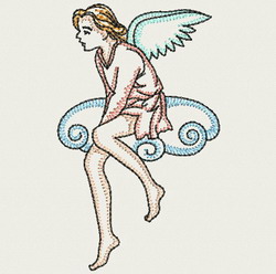 Vintage Angel Girl 06(Sm) machine embroidery designs