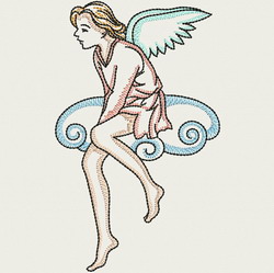 Vintage Angel Girl 06(Lg) machine embroidery designs
