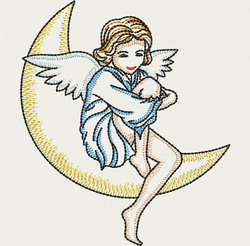 Vintage Angel Girl 09(Md) machine embroidery designs