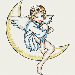 Vintage Angel Girl 09(Lg) machine embroidery designs