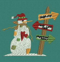Country Snowman 02 machine embroidery designs