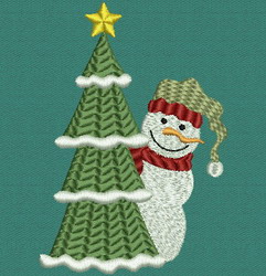 Country Snowman 04 machine embroidery designs