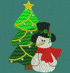 Country Snowman 07 machine embroidery designs