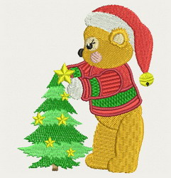 Christmas Bear 02(Md) machine embroidery designs