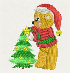 Christmas Bear 02(Sm) machine embroidery designs