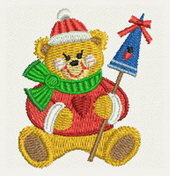 Christmas Bear 05(Sm) machine embroidery designs