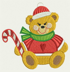 Christmas Bear 06(Md) machine embroidery designs