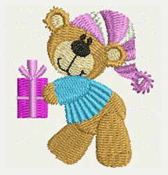 Christmas Bear 09(Sm) machine embroidery designs