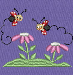 Cute Ladybug 01 machine embroidery designs