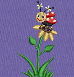 Cute Ladybug 02 machine embroidery designs