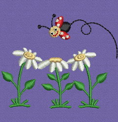 Cute Ladybug 03 machine embroidery designs