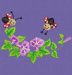 Cute Ladybug 06 machine embroidery designs