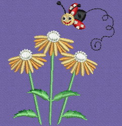 Cute Ladybug 07 machine embroidery designs