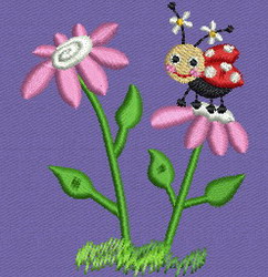 Cute Ladybug 08 machine embroidery designs