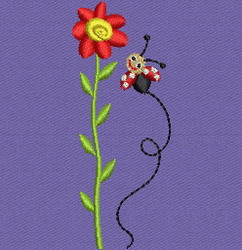 Cute Ladybug 09 machine embroidery designs