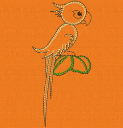 Vintage Cute Bird 01 machine embroidery designs