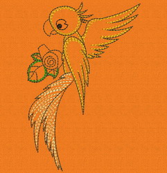Vintage Cute Bird 02 machine embroidery designs