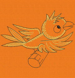 Vintage Cute Bird 08