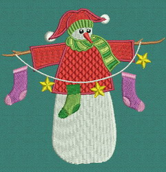 Winter Snowman 02 machine embroidery designs