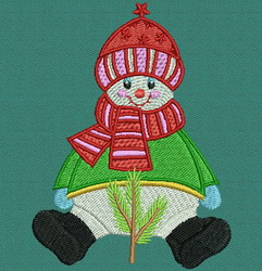 Winter Snowman 04 machine embroidery designs