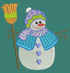 Winter Snowman 06 machine embroidery designs