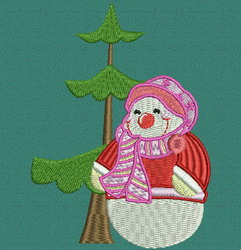 Winter Snowman 07 machine embroidery designs