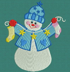 Winter Snowman 08 machine embroidery designs