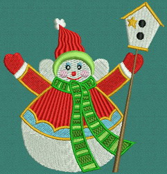 Winter Snowman 09 machine embroidery designs