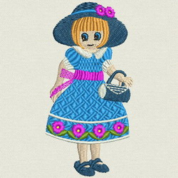 Fashion Little Girl 03 machine embroidery designs