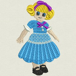 Fashion Little Girl 05 machine embroidery designs